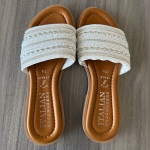 Italian Shoemakers Women's White Slide Sandals